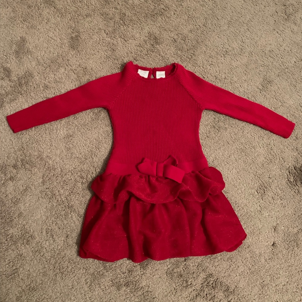 Koala Kids Red Long Sleeve Dress